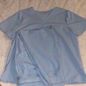 Mandala Light Blue Scrub Set